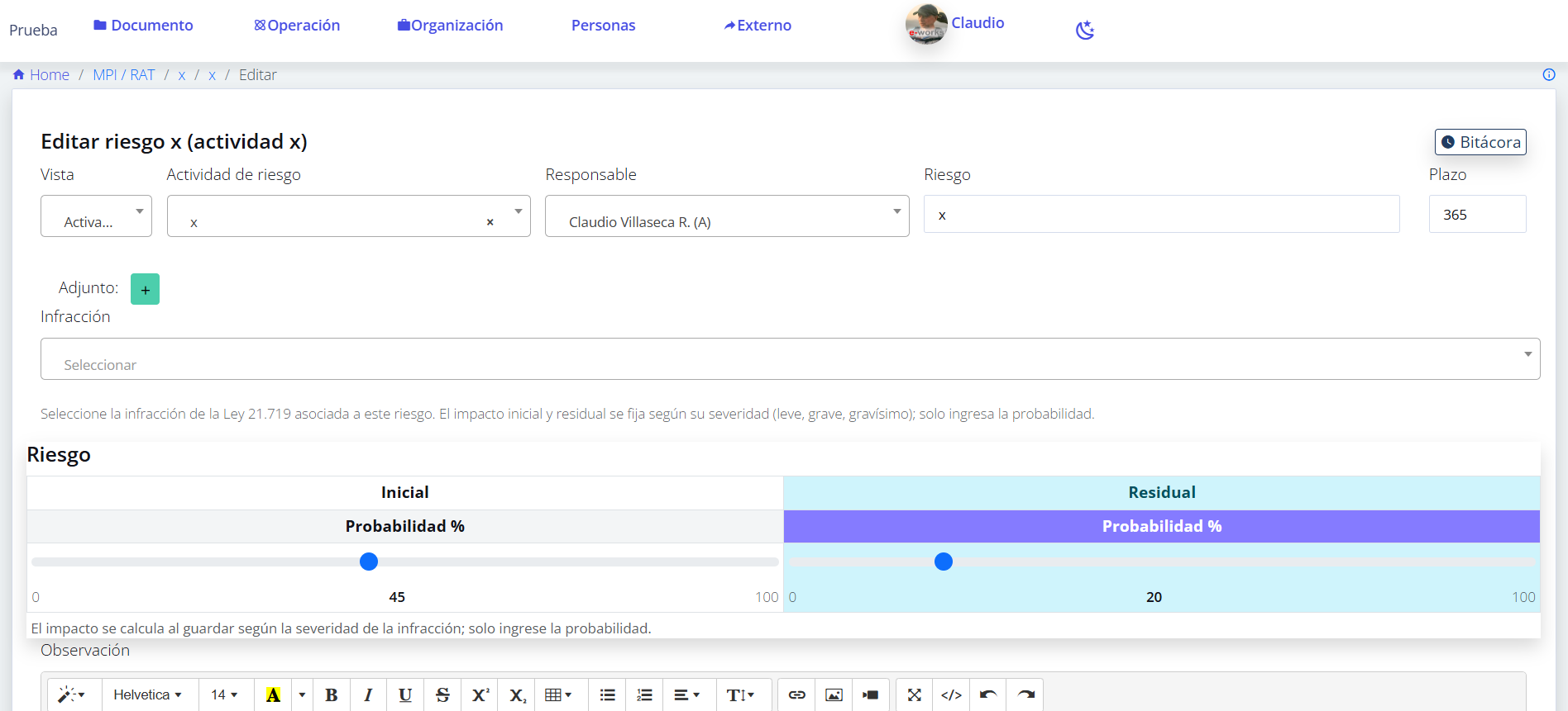 Homologación de proveedores en SIM4